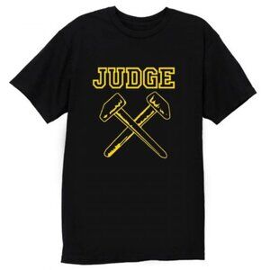 Judge Hammers Black Hardcore Punk Crossover Thrash Rock Band Fan Graphic Tee 159
